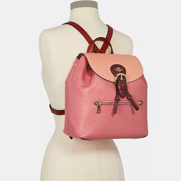Coach C8518 Kleo Backpack In Colorblock In Faded Blush Multi - Picture 4 of 6